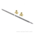 Tr12X4 Good Quality Lead Screw with Two Nuts